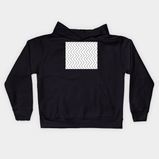 Abstract zigzag - black and white. Kids Hoodie